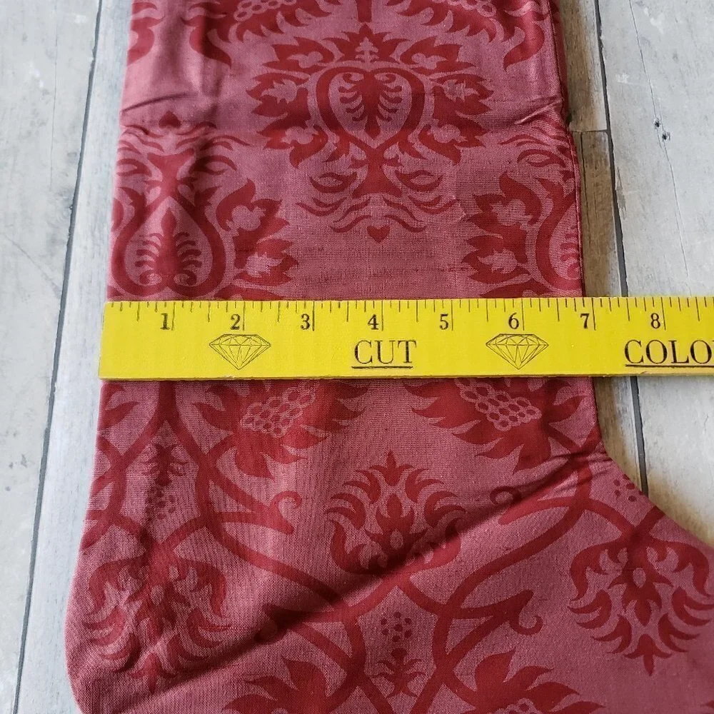 Restoration Hardware (set of 2) Red Thai Silk Christmas Stockings